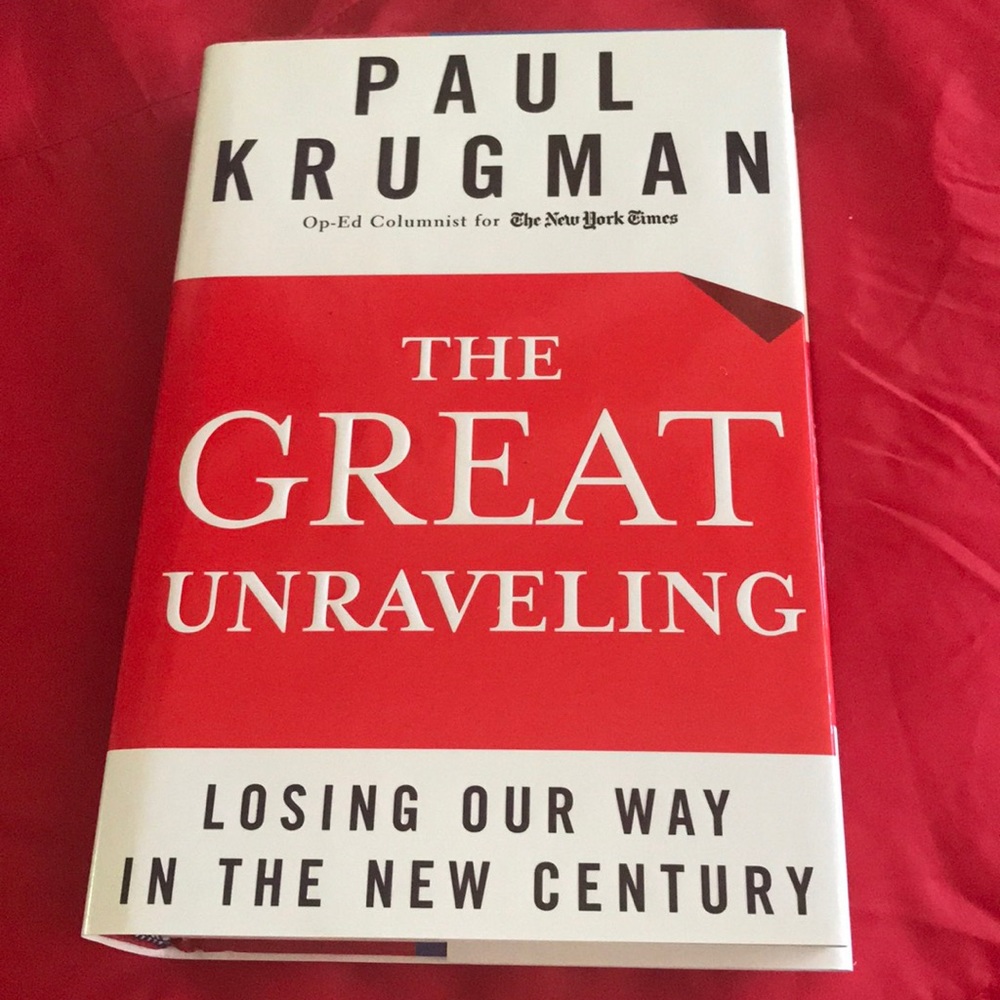 The Great Unraveling hardcover book Paul Krugman